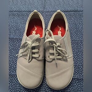 SAS Gray and Red‎ Sneakers with Classic Lace-Up Design